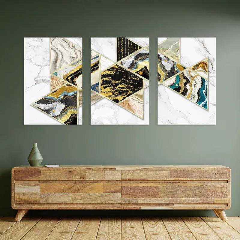 Tablou Multicanvas Marble Shapes mockup 2