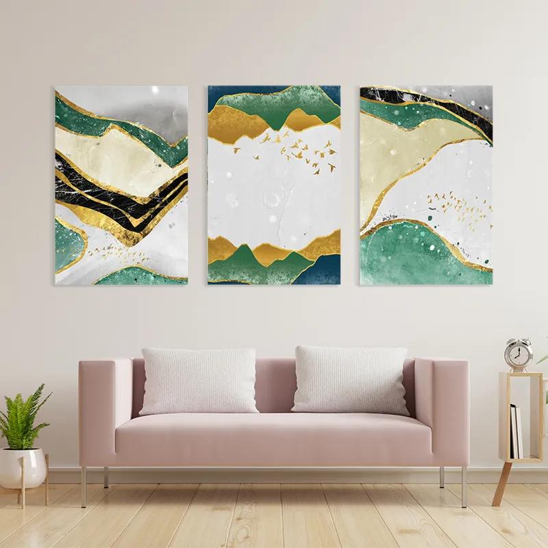 Tablou Multicanvas Abstract Continent mockup 3