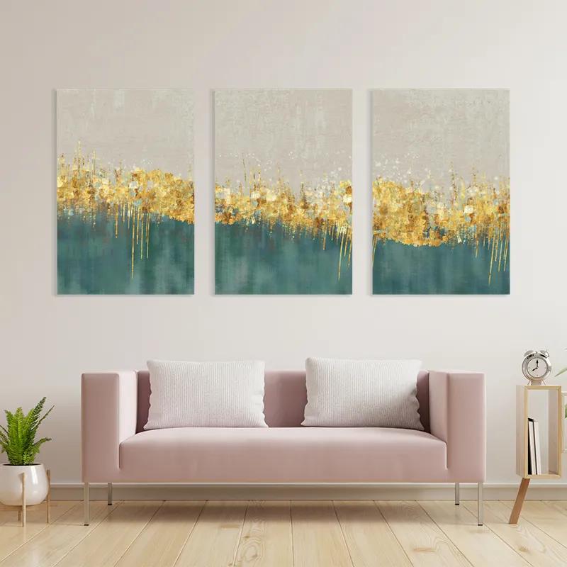 Tablou Multicanvas Blue Contrast mockup 3