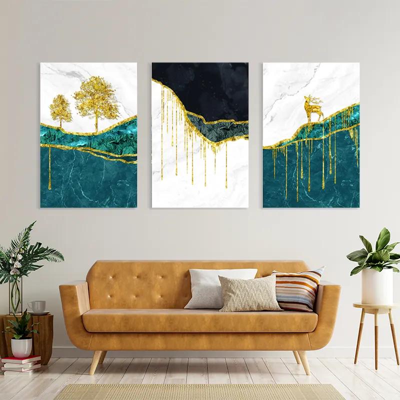 Tablou Multicanvas Abstract Downhill mockup 4