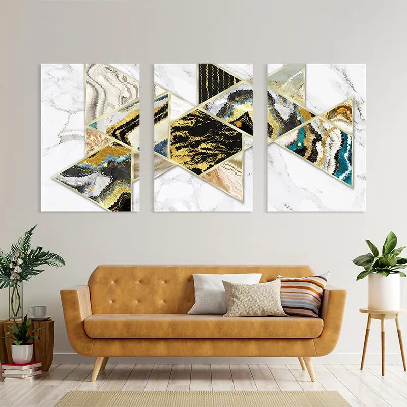 Tablou Multicanvas Marble Shapes mockup 4