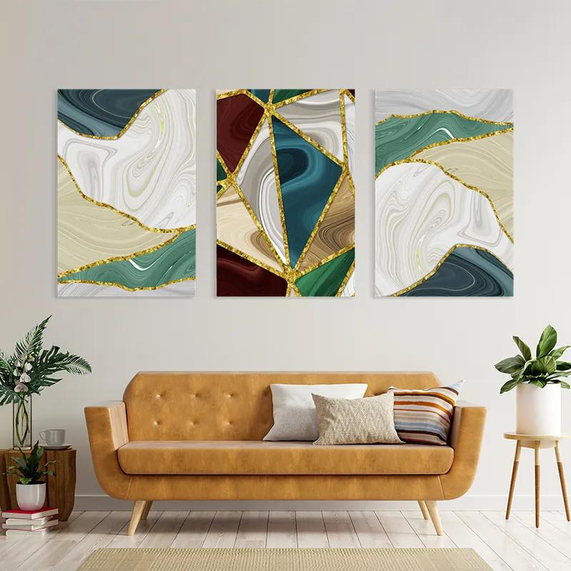 Tablou Multicanvas Marble Waves mockup 4