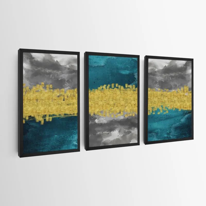 Tablou Multicanvas Abstractluend Grey mockup 0