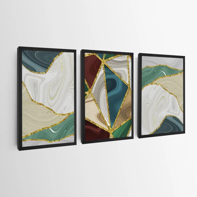 Tablou Multicanvas Marble Waves mockup 0