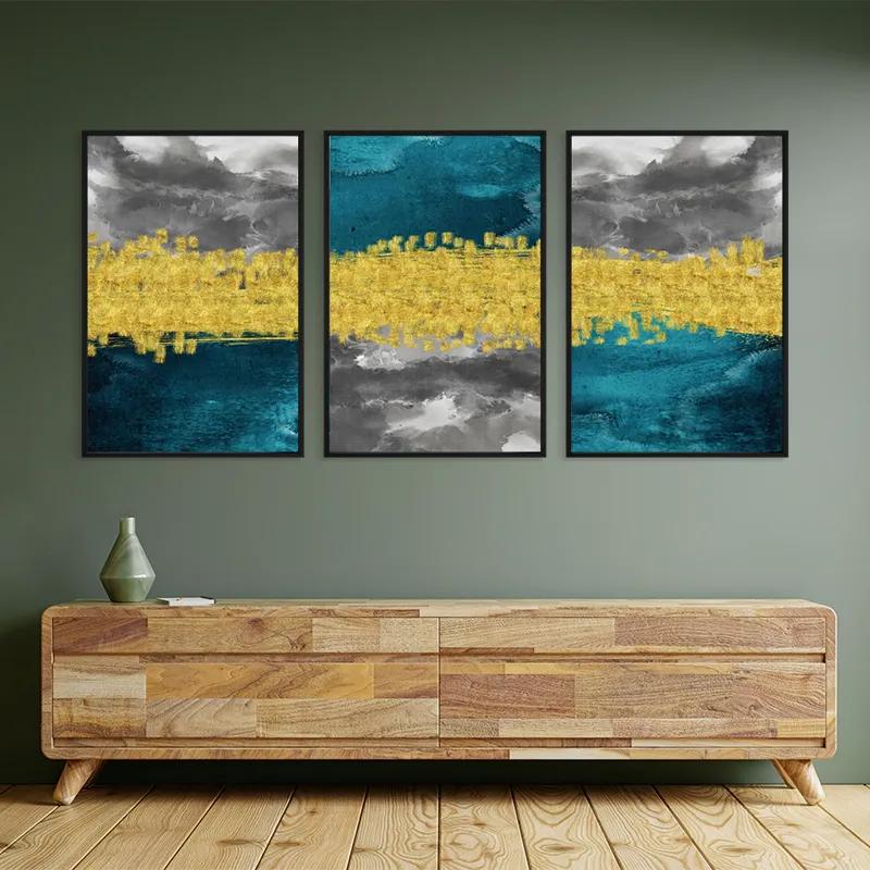 Tablou Multicanvas Abstractluend Grey mockup 2