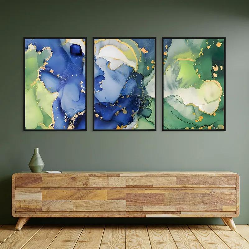 Tablou Multicanvas Blue Green mockup 2