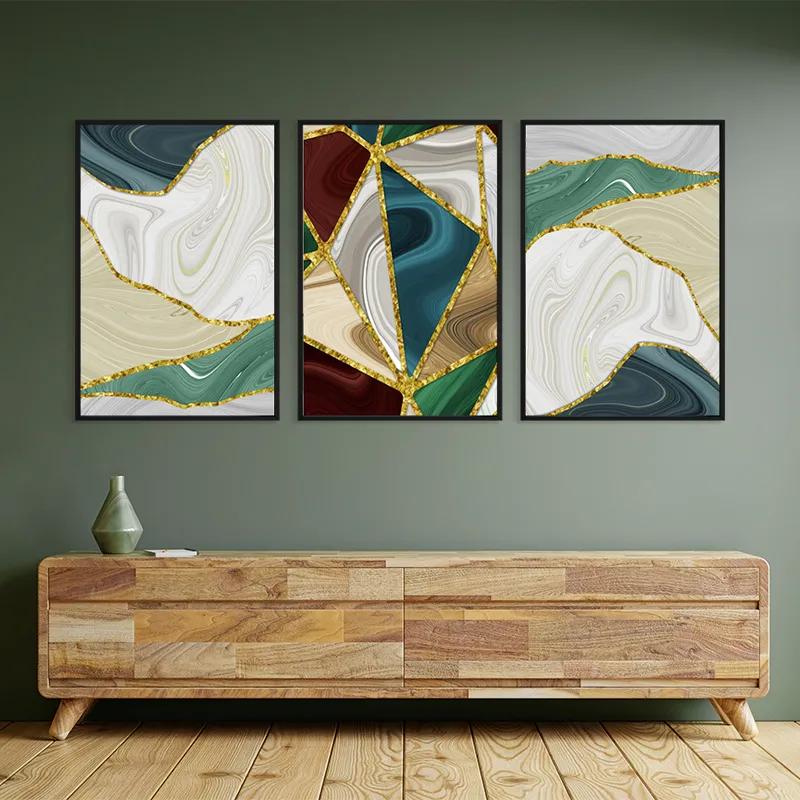 Tablou Multicanvas Marble Waves mockup 2