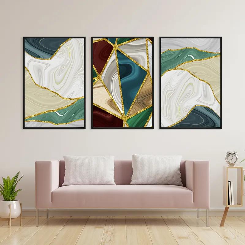 Tablou Multicanvas Marble Waves mockup 3