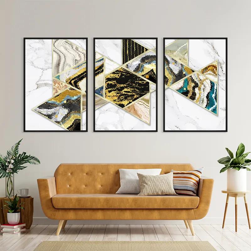 Tablou Multicanvas Marble Shapes mockup 4