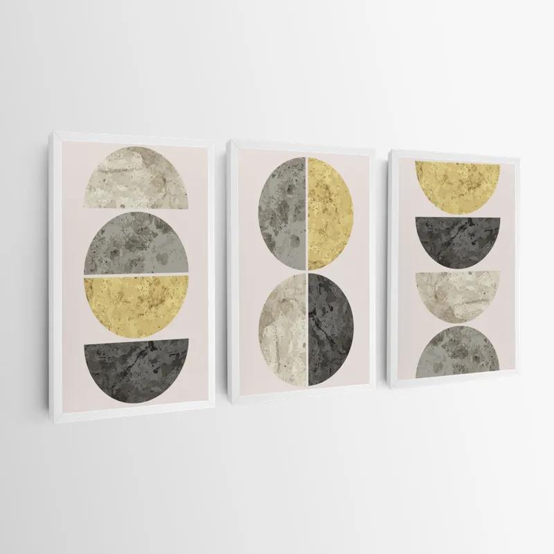 Tablou Multicanvas Gold Moons mockup 0