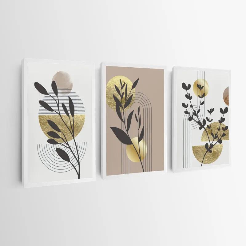 Tablou Multicanvas Goldrown Leaf mockup 0