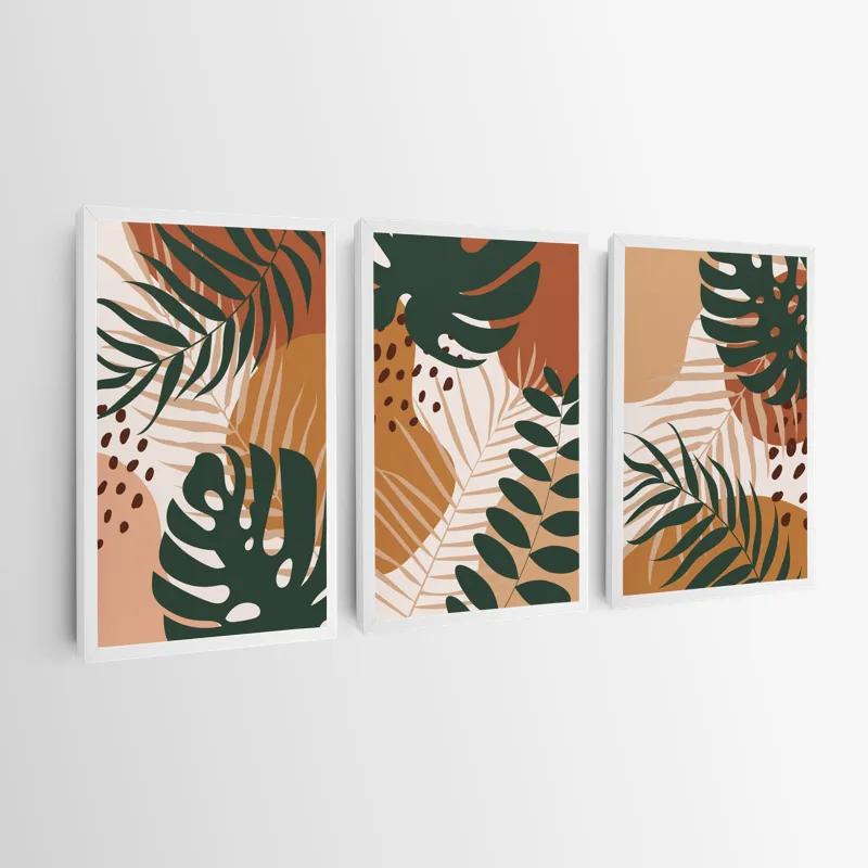 Tablou Multicanvas Tropical Green Leaves mockup 0