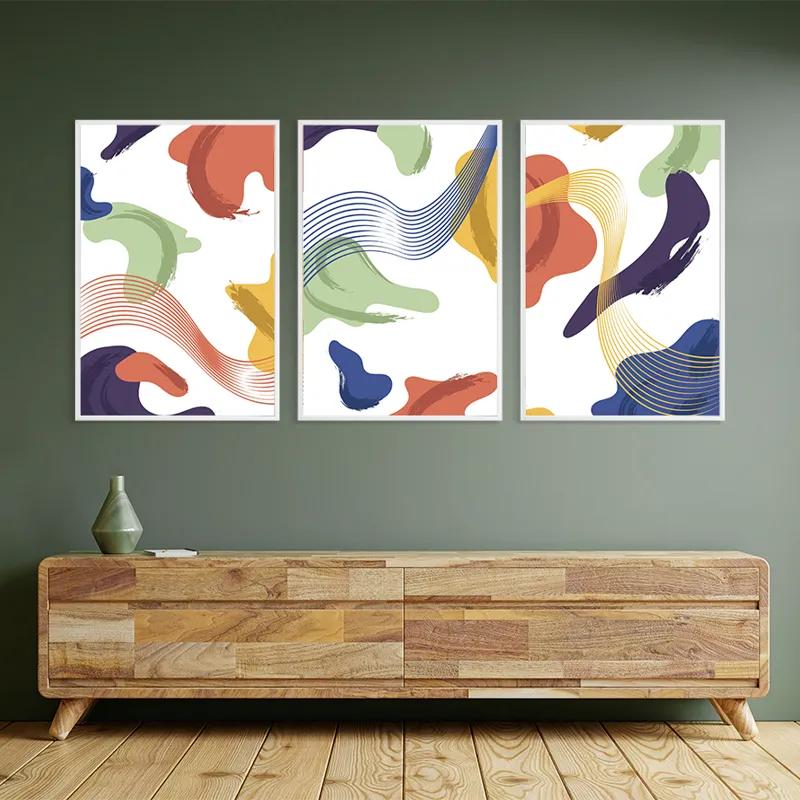 Tablou Multicanvas Color Mix Lines mockup 2