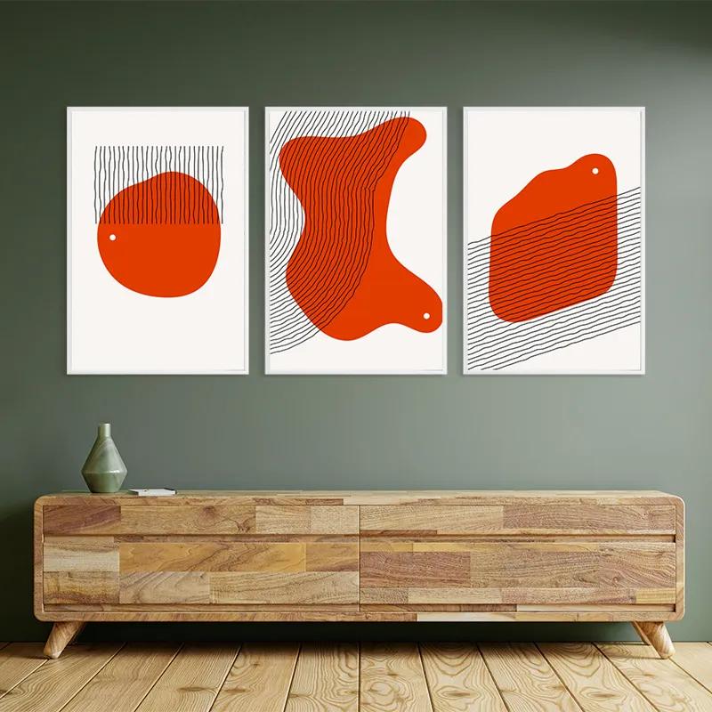 Tablou Multicanvas Orange Circle mockup 2