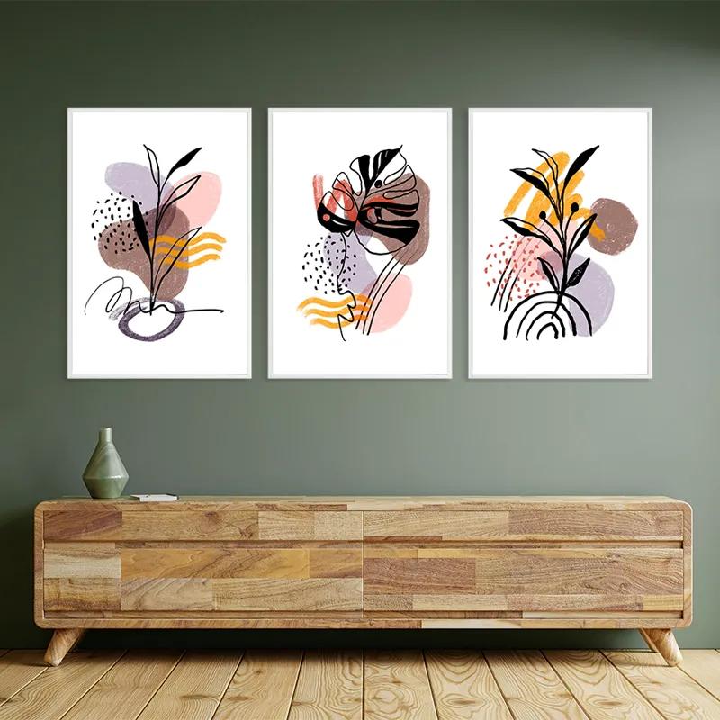 Tablou Multicanvas Pretty Leaf mockup 2