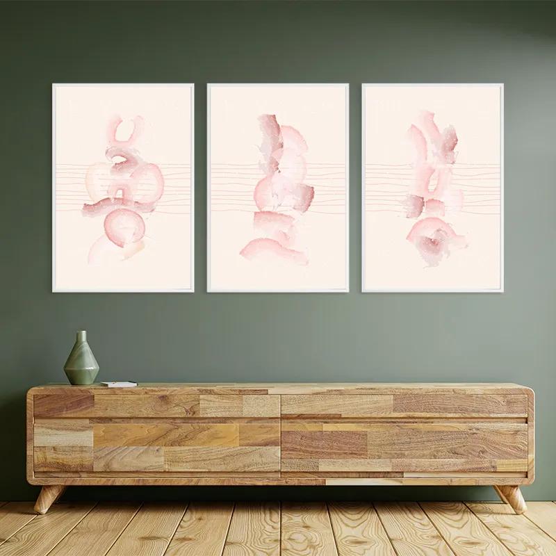 Tablou Multicanvas Pretty Pink Shape mockup 2