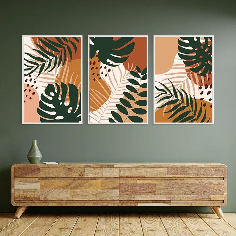 Tablou Multicanvas Tropical Green Leaves mockup 2