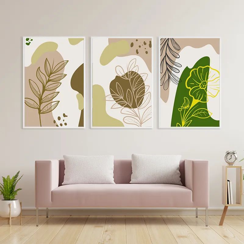 Brown Cream Leaf mockup 3