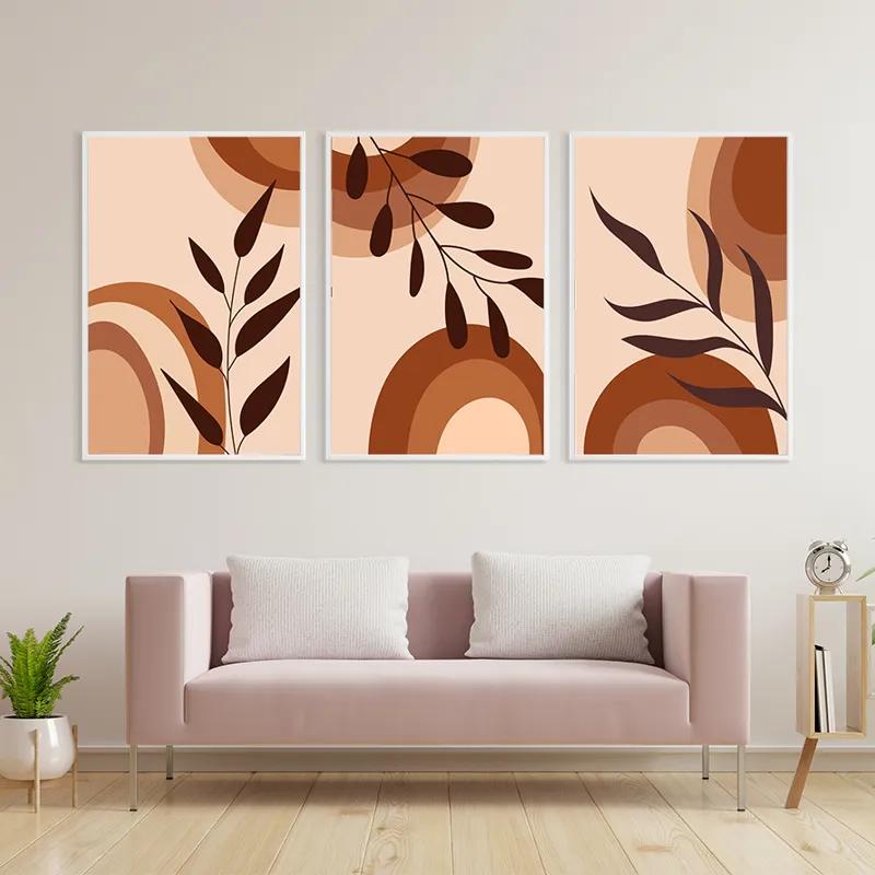 Tablou Multicanvas Brownbstract mockup 3