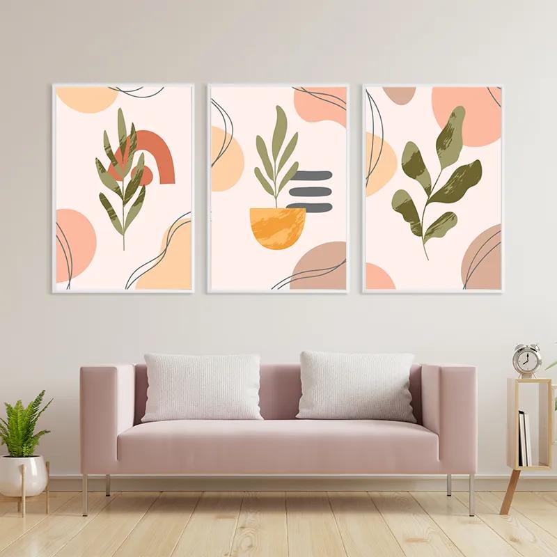 Tablou Multicanvas Cute Leaf mockup 3