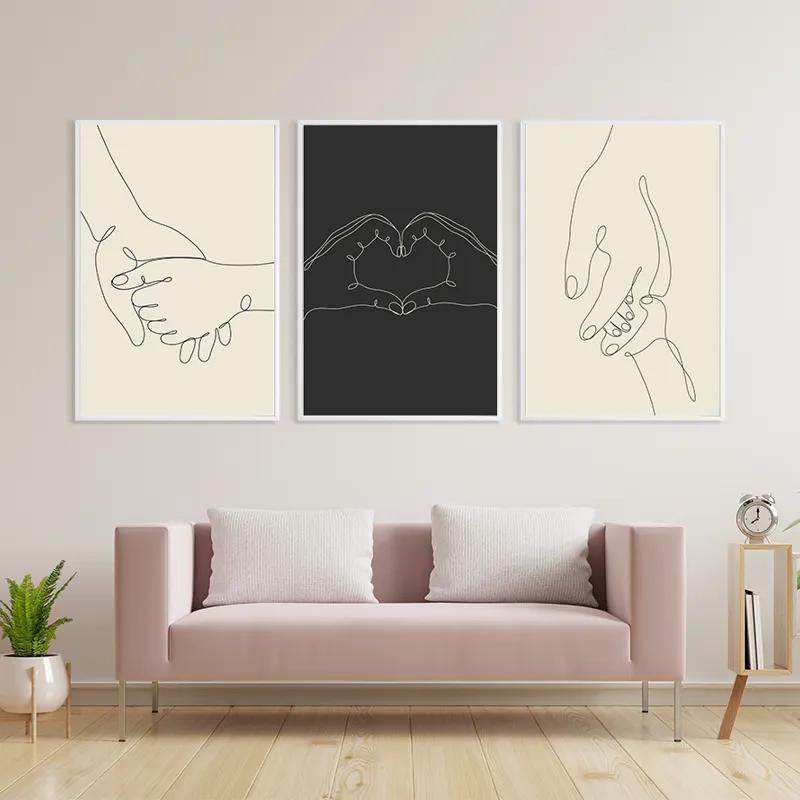 Tablou Multicanvas Hand Gestures mockup 3