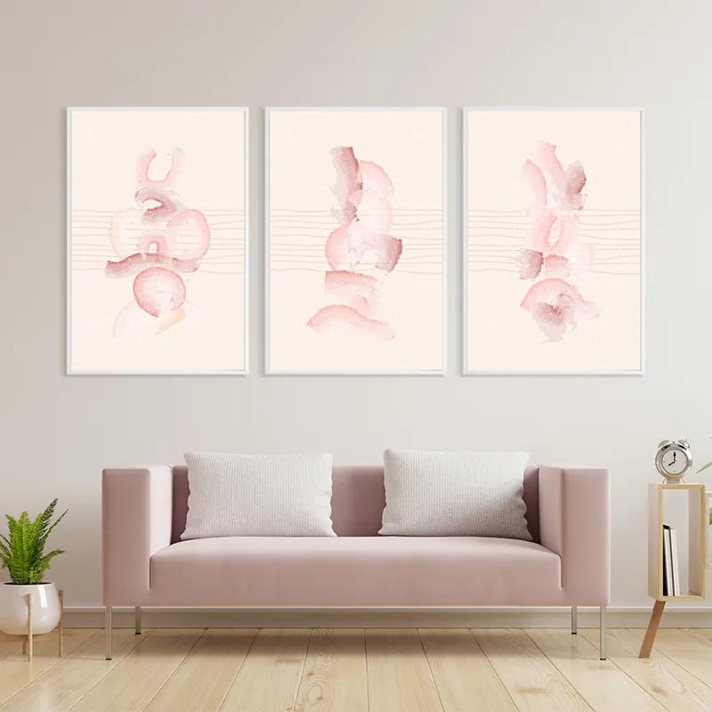 Tablou Multicanvas Pretty Pink Shape mockup 3