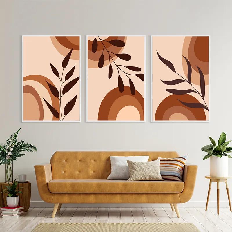 Tablou Multicanvas Brownbstract mockup 4