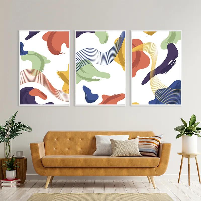 Tablou Multicanvas Color Mix Lines mockup 4