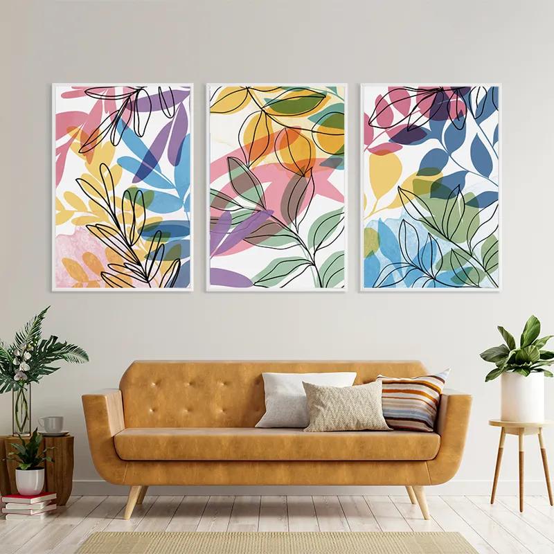 Tablou Multicanvas Colorful Leafs mockup 4