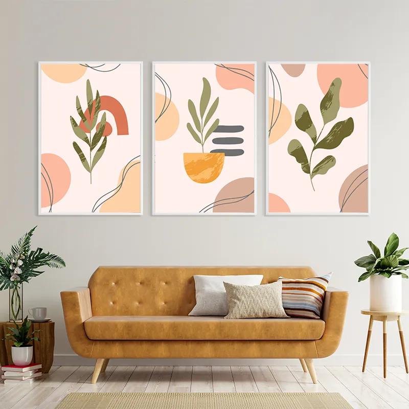 Tablou Multicanvas Cute Leaf mockup 4