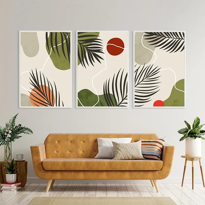 Tablou Multicanvas Jungle Leaf mockup 4