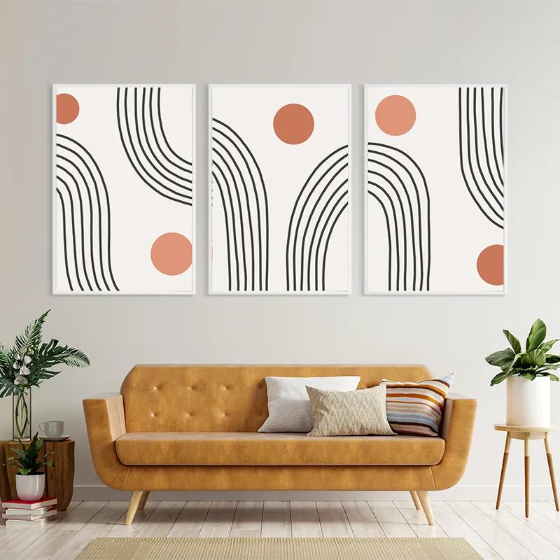 Tablou Multicanvas Moonnd Lines mockup 4