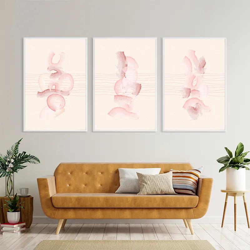 Tablou Multicanvas Pretty Pink Shape mockup 4