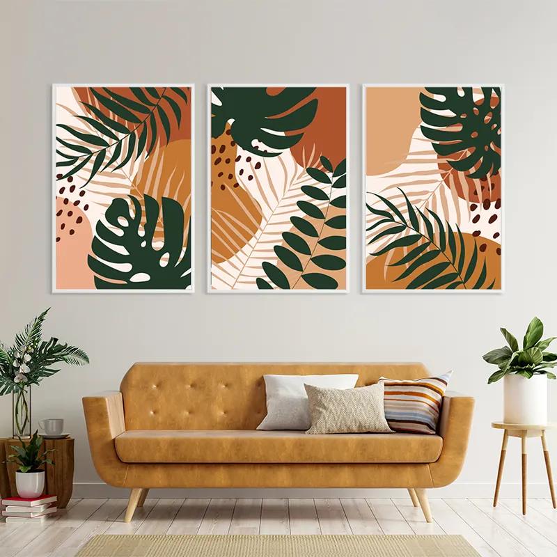 Tablou Multicanvas Tropical Green Leaves mockup 4