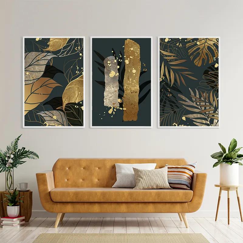 Tablou Multicanvas Tropical Leaves mockup 4