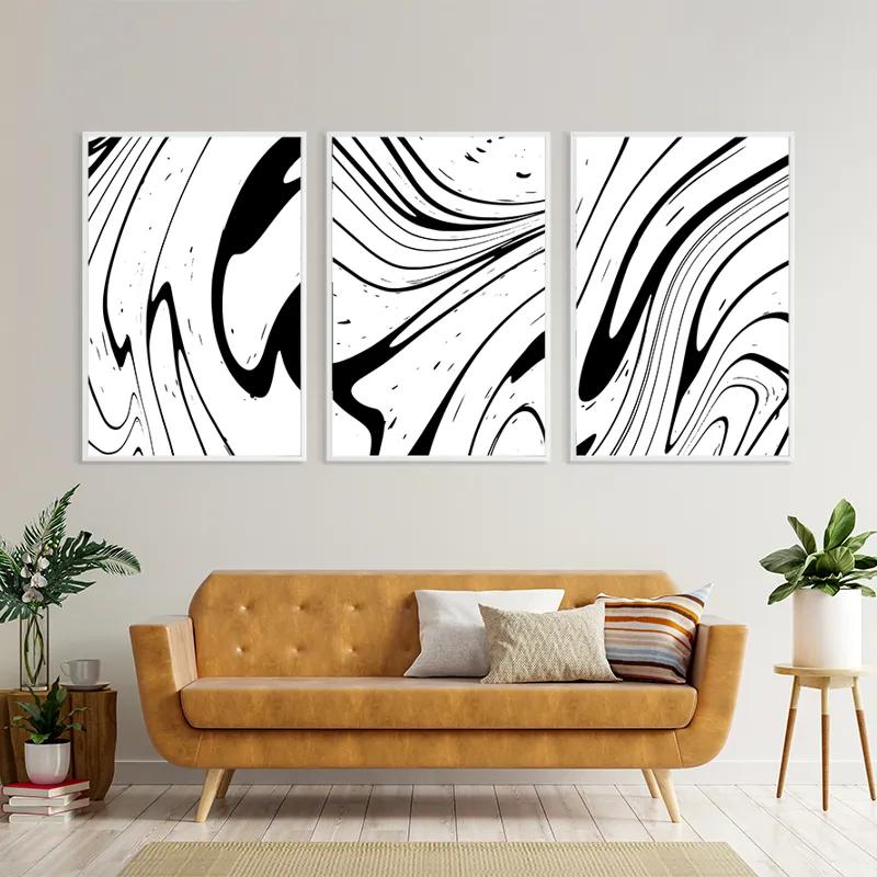 Tablou Multicanvas White Marblert mockup 4