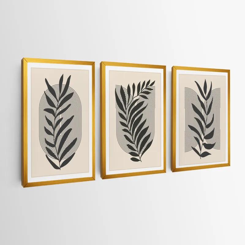 Tablou Multicanvas Black Leaf mockup 0