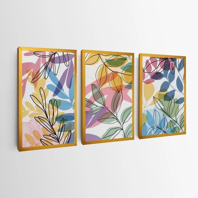 Tablou Multicanvas Colorful Leafs mockup 0