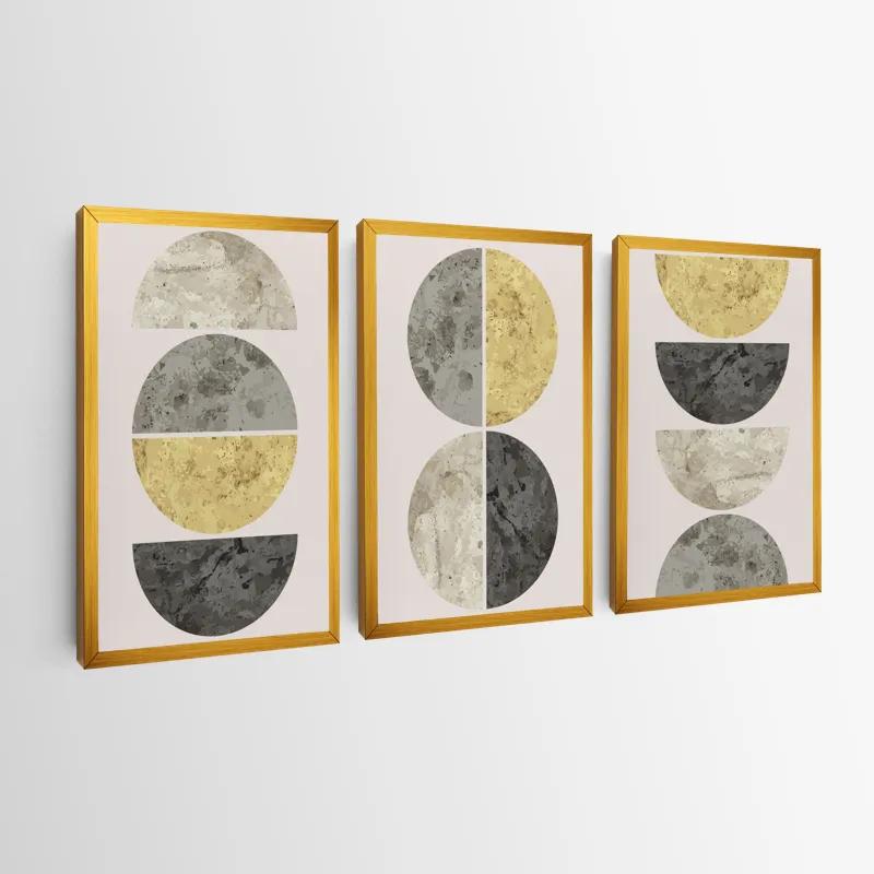 Tablou Multicanvas Gold Moons mockup 0