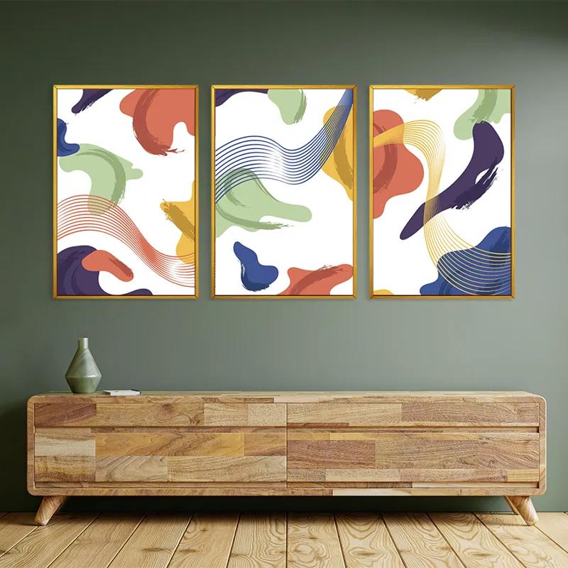 Tablou Multicanvas Color Mix Lines mockup 2