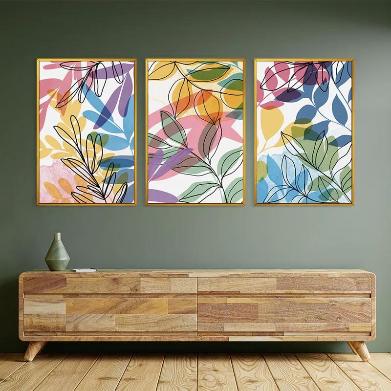 Tablou Multicanvas Colorful Leafs mockup 2