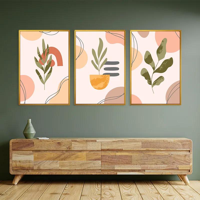 Tablou Multicanvas Cute Leaf mockup 2