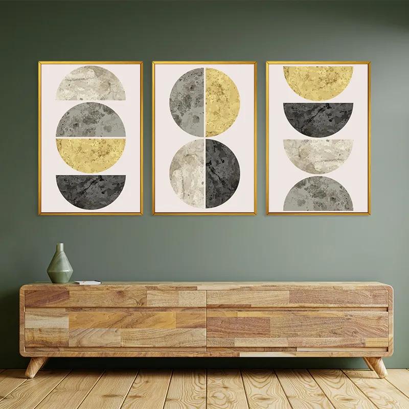 Tablou Multicanvas Gold Moons mockup 2