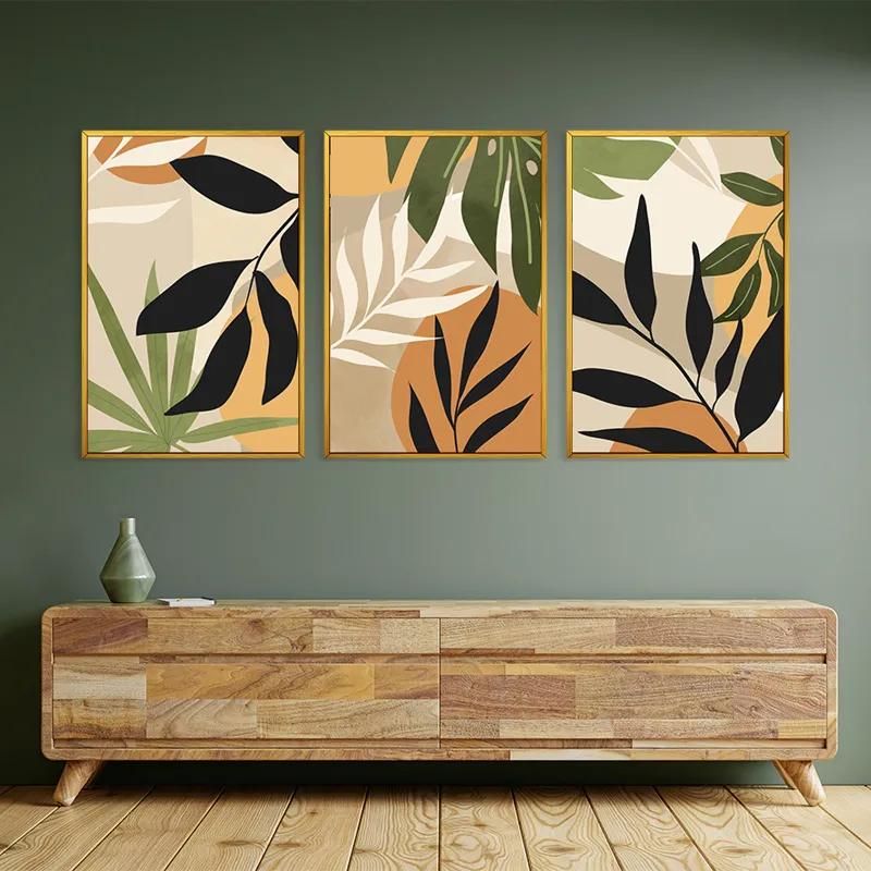 Tablou Multicanvas Leaves Organicrt mockup 2