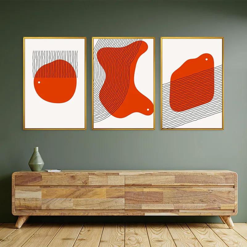 Tablou Multicanvas Orange Circle mockup 2