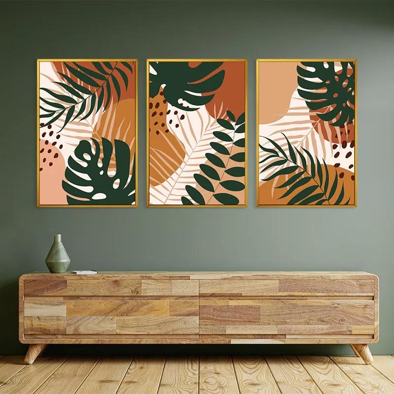 Tablou Multicanvas Tropical Green Leaves mockup 2