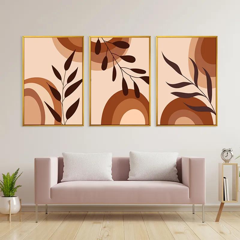 Tablou Multicanvas Brownbstract mockup 3