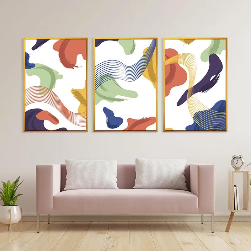 Tablou Multicanvas Color Mix Lines mockup 3