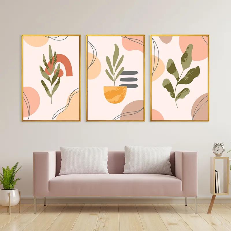 Tablou Multicanvas Cute Leaf mockup 3