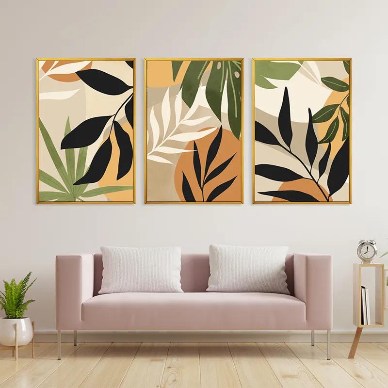 Tablou Multicanvas Leaves Organicrt mockup 3